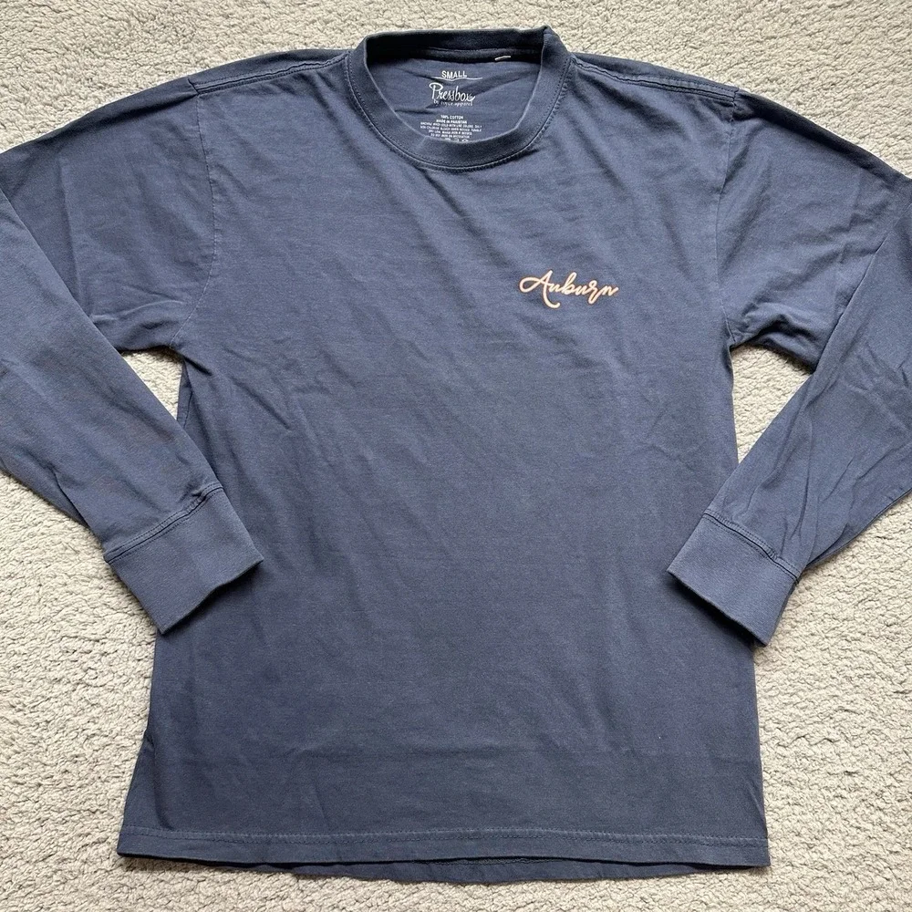 Pressbox by Royce Auburn University Tigers Womens Small Blue L/S Cotton T-Shirt